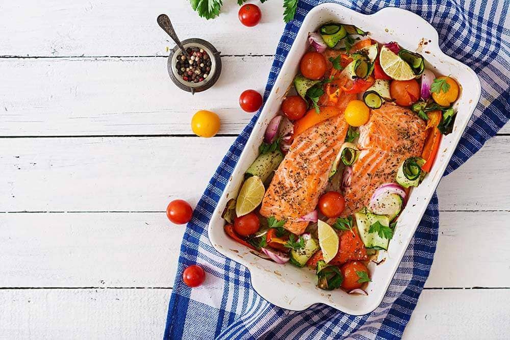 Low carb meal with Salmon